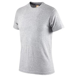 Maglietta con maniche corte, 110: cotone 100%, girocollo, colore grigio, Tg. XXL