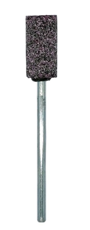 Molettina con gambo, A/AR24R5V, 20x40x6x100 mm, fig.1, corindone grigio/rosa