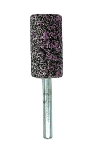 Molettina con gambo, A/AR24R5V, 20x40x8x60 mm, fig.1, corindone grigio/rosa