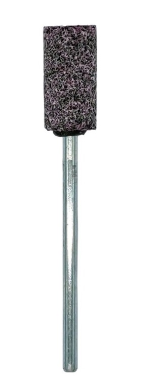 Molettina con gambo, A/AR24R5V, 25x40x6x100 mm, fig.1, corindone grigio/rosa