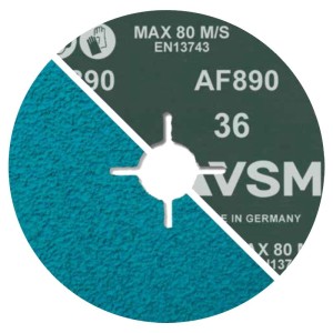 Disco fibrato, serie ACTIROX AF890, D. 125 mm, gr. 36