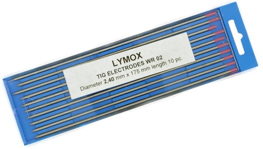 Elettrodo-TUNGSTENO-Mod. LIMOX-D. 2,4 mm-lunghezza 175 mm-colore rosa