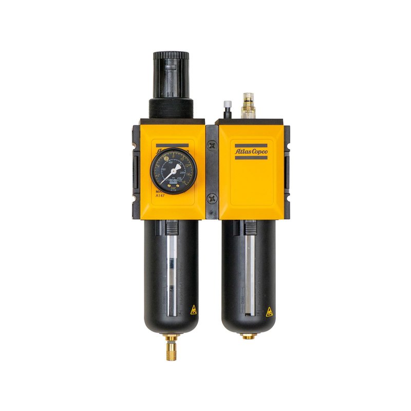 Gruppo trattamento aria, MIDI-FRL-1/2-BSP composto da: filtro + regolatore + lubrificatore