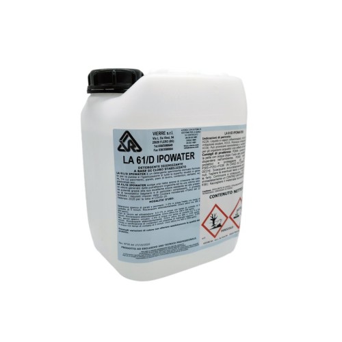 Detergente igienizzante a base di cloro stabilizzato, per pavimenti, LA 61-D IPOWATER