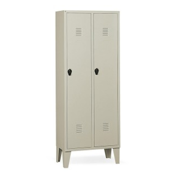 Armadio per spogliatoio Mod. E335: nr.2 vani, dimensione 690x330x1800 mm, vano cappelliera 270x280x1