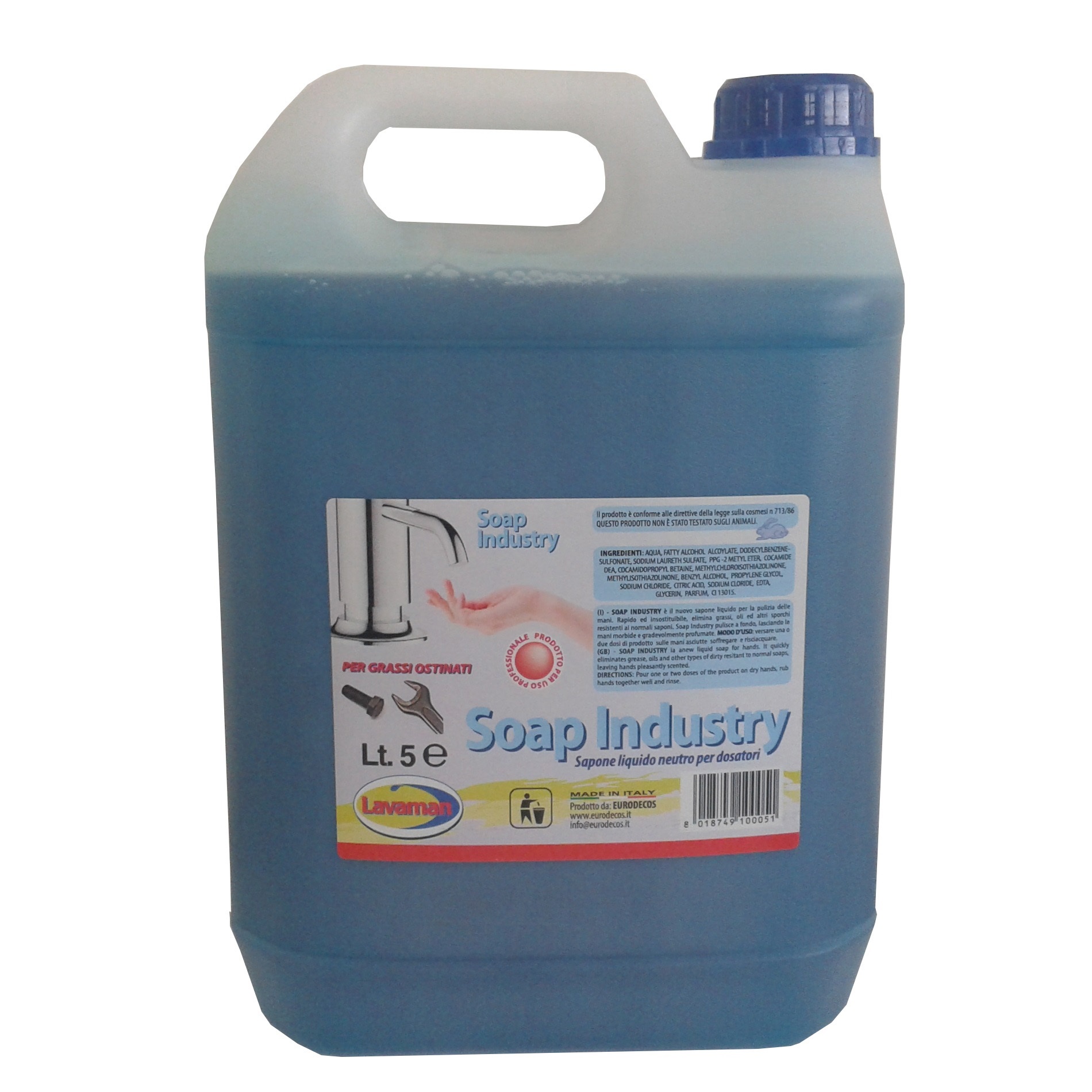 Sapone liquido INDUSTRY: da 5 Lt