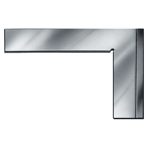 Squadre in acciaio con cappello, avvitato Mod. 4251P: dimensioni 200x130 mm, sezione 30x6 mm 