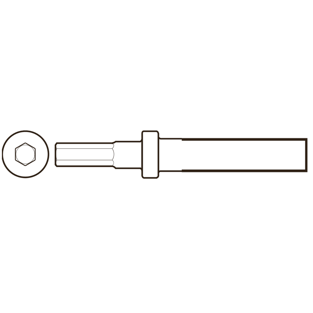 Scalpello semifinito: larghezza 13 mm, lunghezza 350 mm, attacco esagonale ISO 12,7 mm