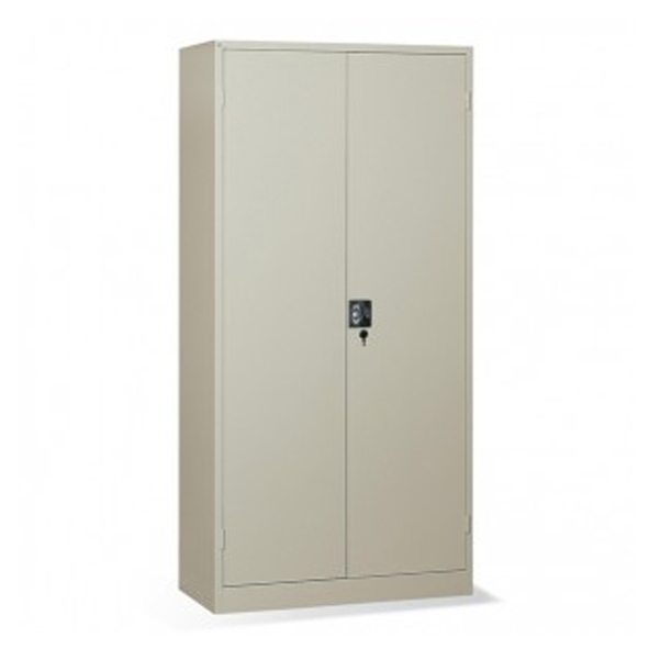 Armadio industriale Mod. E221: monoblocco, con ante battenti, serratura con aste, colore grigio RAL7