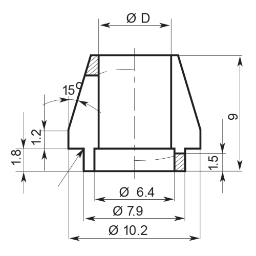 Pinza: D. 6 mm, capacità 6,6 mm (LBV16, LBV36, BHM-6-6)