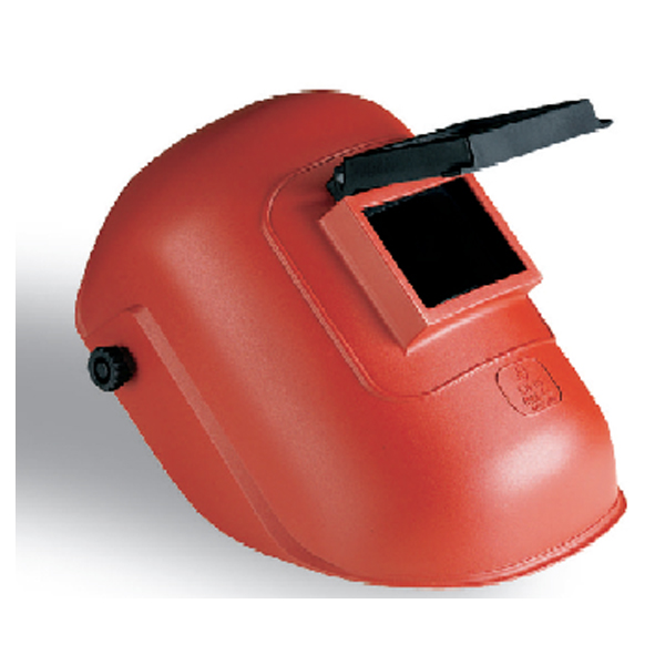 Maschera S800-R: con ribalta e crociera, colore rosso, porta vetro 75x98 mm