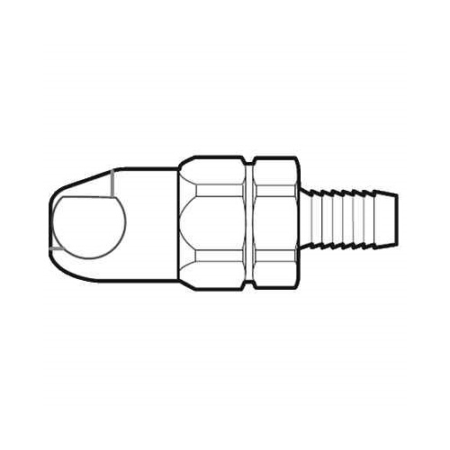 Raccordo femmina ErgoQIC 08 H10: portagomma 10 mm