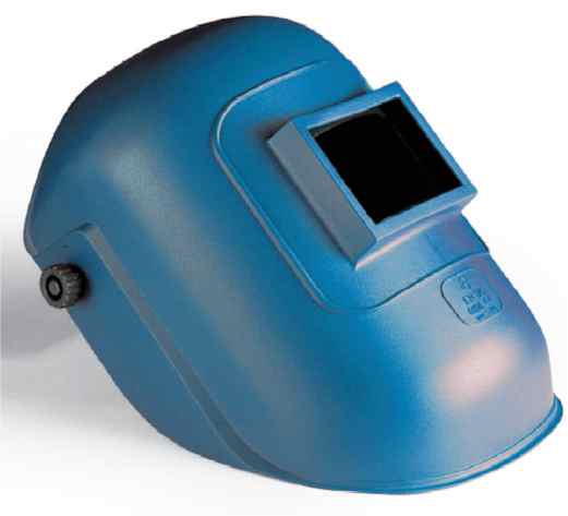 Maschera Mod. S 800: con crociera e poggiatesta, colore blu, porta vetro 75x98 mm