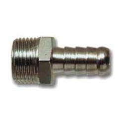 Raccordo portagomma: filetto maschio 1/4", per tubo D. 12 mm