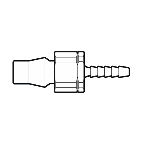 Raccordo maschio SAFETY HOSE ErgoNIP 10 SH13: portagomma 12,5 mm