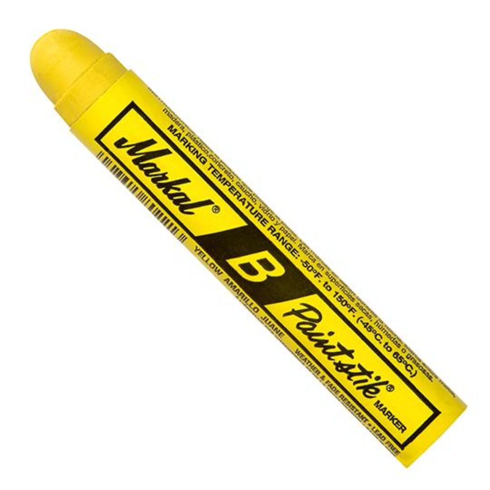 Marcatore a vernice B PAINTSTIK: colore giallo, a bastoncino, D. 17 mm, lunghezza 115 mm, resistente