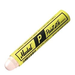 Marcatore a vernice Mod. P PAINTSTIK: colore bianco, a bastoncino, D. 17 mm, lunghezza 115 mm, scomp