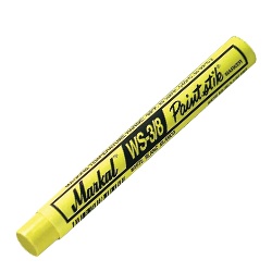 Marcatore a vernice Mod. WS PAINTSTIK 3/8: colore giallo, a bastoncino, D. 9,5 mm, lunghezza 105 mm,