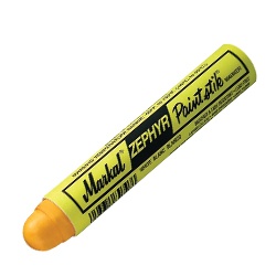 Marcatore a vernice ZEPHYR PAINTSTIK: colore giallo, a bastoncino, D. 17 mm, lunghezza 115 mm, cance