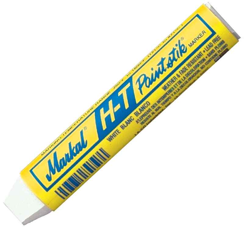 Marcatore a vernice Mod. HT PAINTSTIK: colore giallo, a bastoncino, D. 11 mm, lunghezza 117 mm