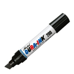 Marcatore a vernice Mod. DURA-INK 200: colore blu, indelebile, punta a scalpello 9,6-16 mm