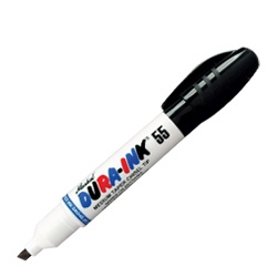 Marcatore a vernice Mod. DURA-INK 55: colore nero, indelebile, punta a scalpello 1,5-4,5 mm