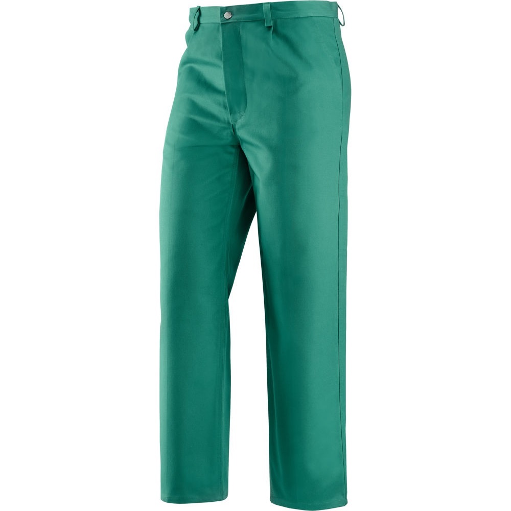 Pantalone Mod. BIX: colore verde, 100% cotone ignifugo, peso 370 g/m2, tg. 56