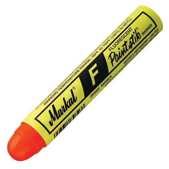 Marcatore a vernice Mod. F PAINTSTIK: colore giallo fluo, a bastoncino, D. 17 mm, lunghezza 115 mm