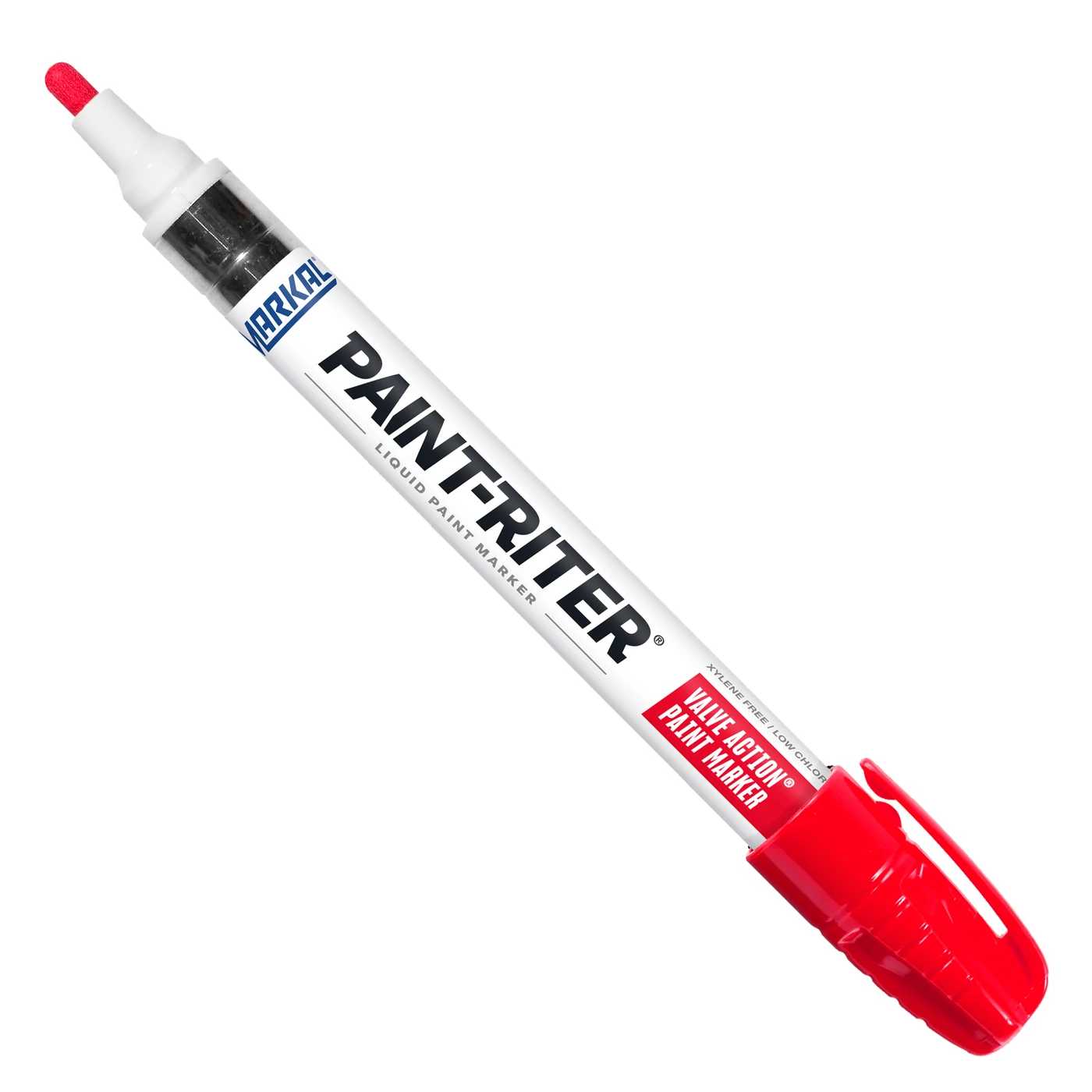 Marcatore a vernice PAINT-RITER: colore rosso, indelebile, punta in feltro 3 mm