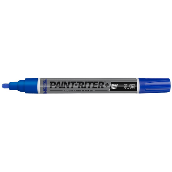 Marcatore a vernice PAINT-RITER+WATER ERASE SL.130: colore bianco, cancellabile con acqua, punta in 