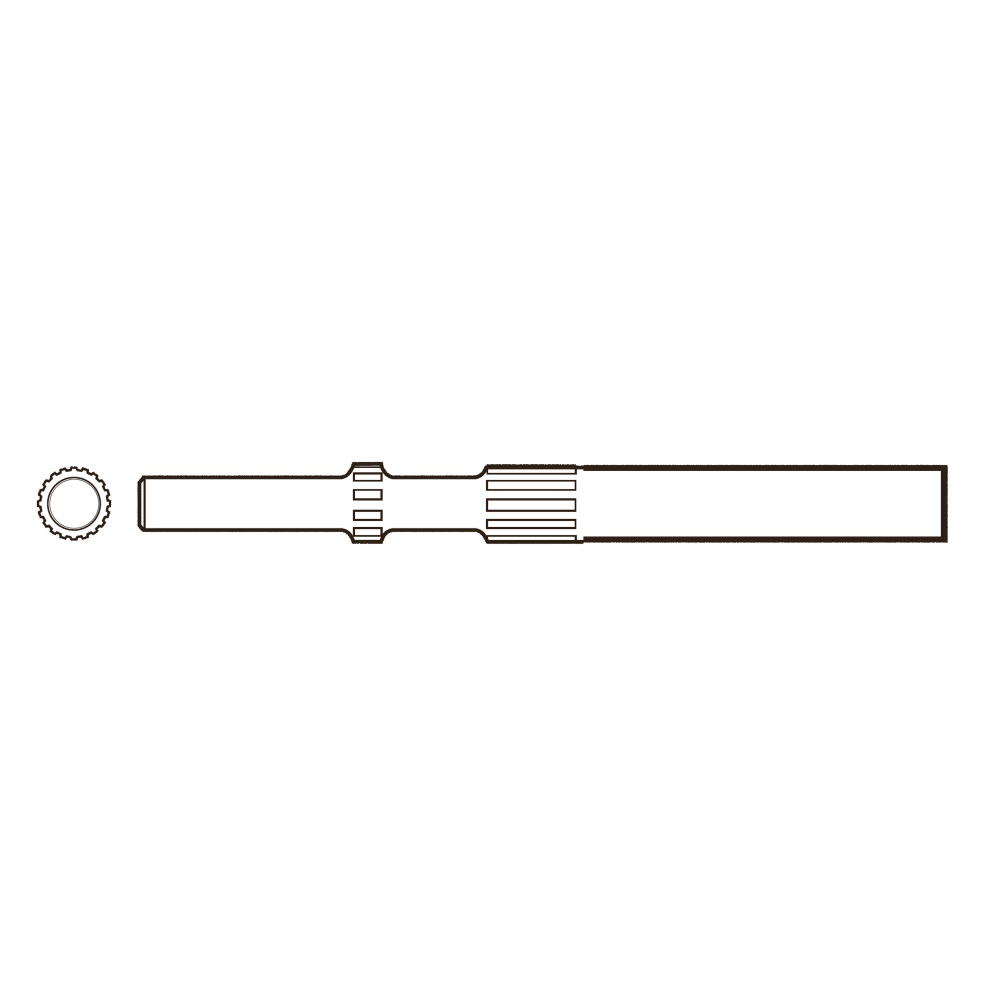 Scalpello semifinito: larghezza 22 mm, lunghezza 800 mm, attacco tondo ISO 17,3 mm