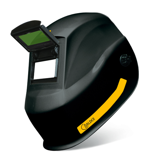 Maschera BSH1: con flip-up, vetro inattinico DIN 11, dimensioni 108x50 mm, con frontalino a ribalta