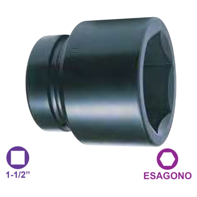 Bussola: esagono 105 mm, attacco quadro 1-1/2", lunghezza 120 mm