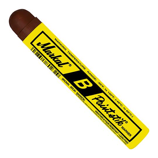 Marcatore a vernice B PAINTSTIK: colore marrone, a bastoncino, D. 17 mm, lunghezza 115 mm, resistent