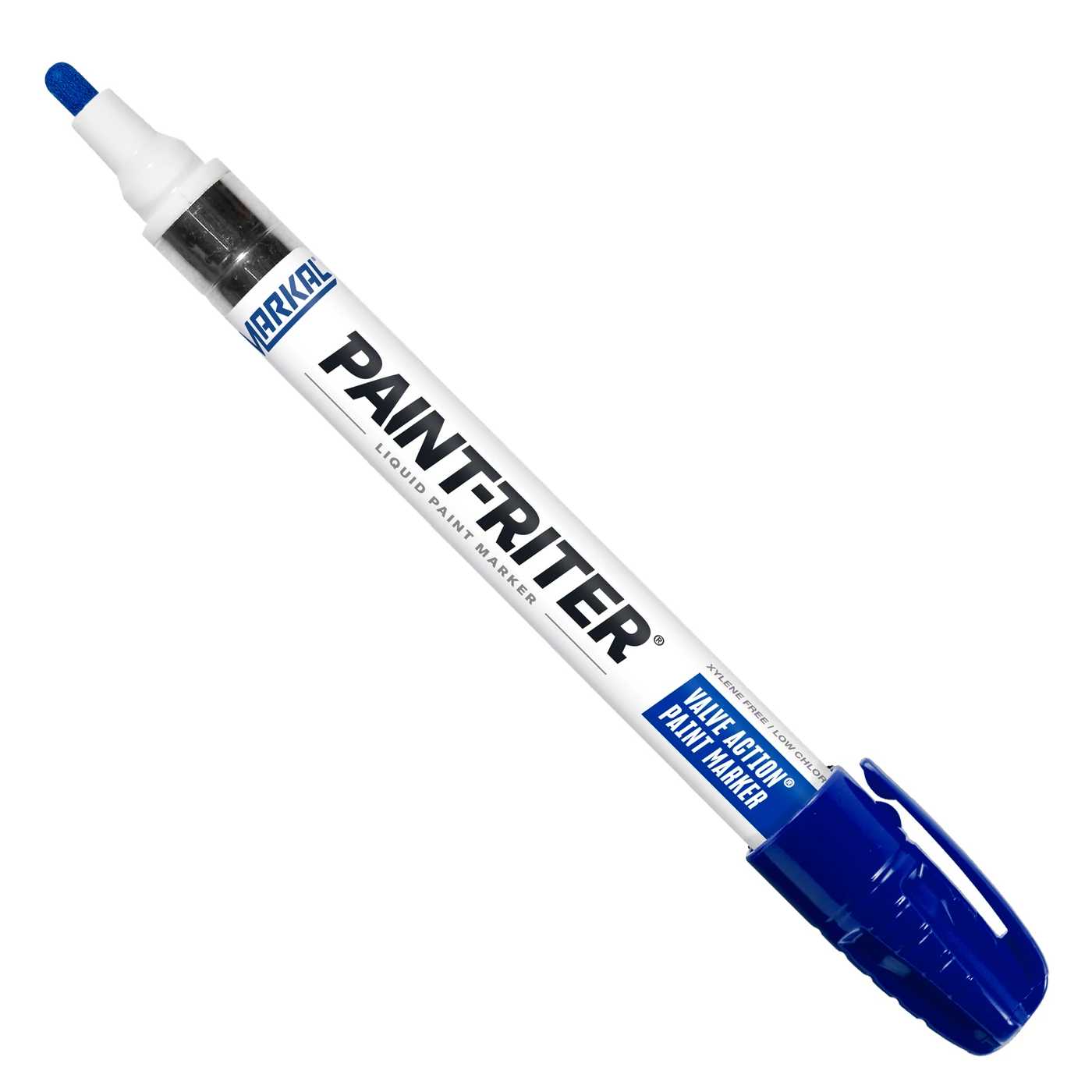 Marcatore a vernice PAINT-RITER: colore blu, indelebile, punta in feltro 3 mm