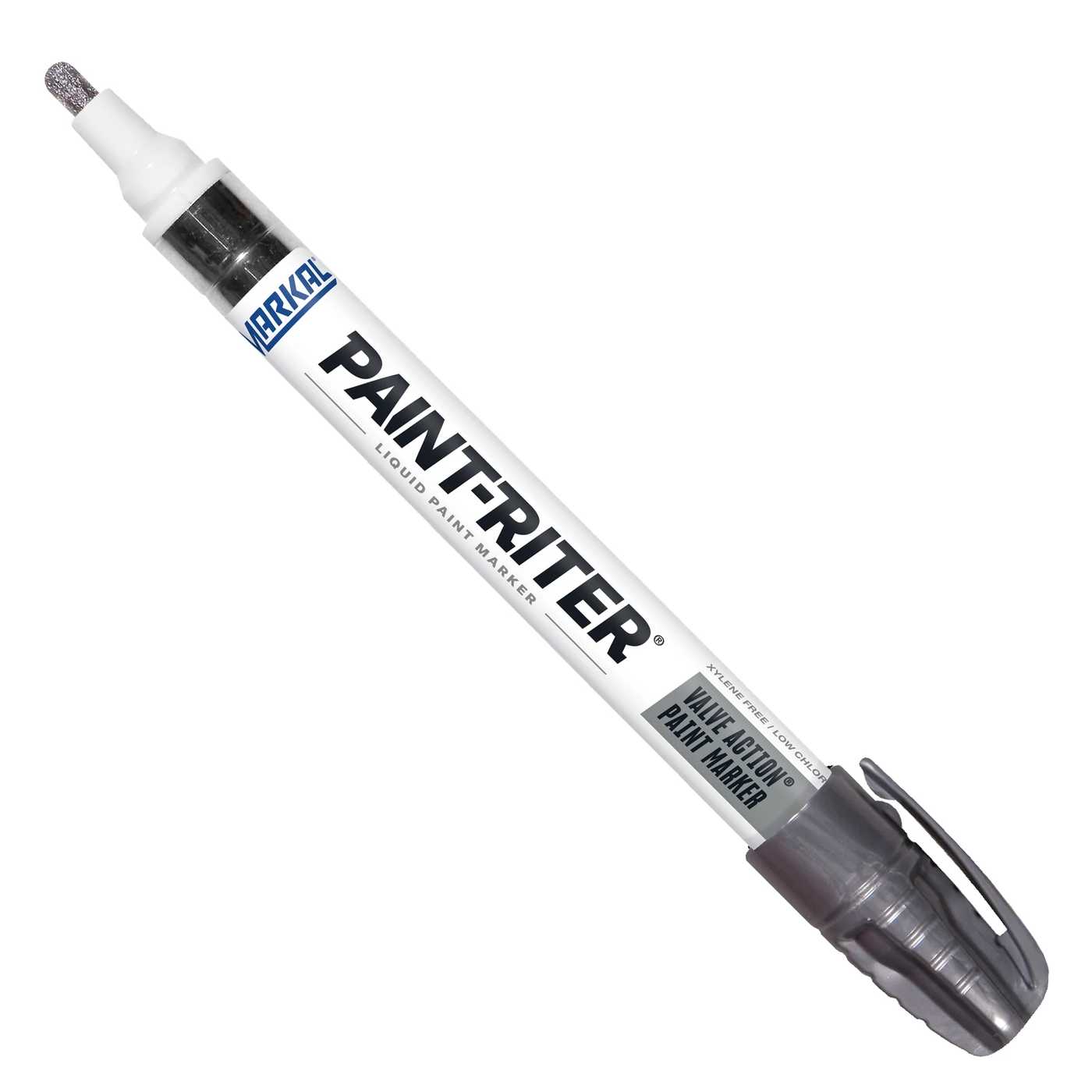 Marcatore a vernice PAINT-RITER: colore alluminio, indelebile, punta in feltro 3 mm