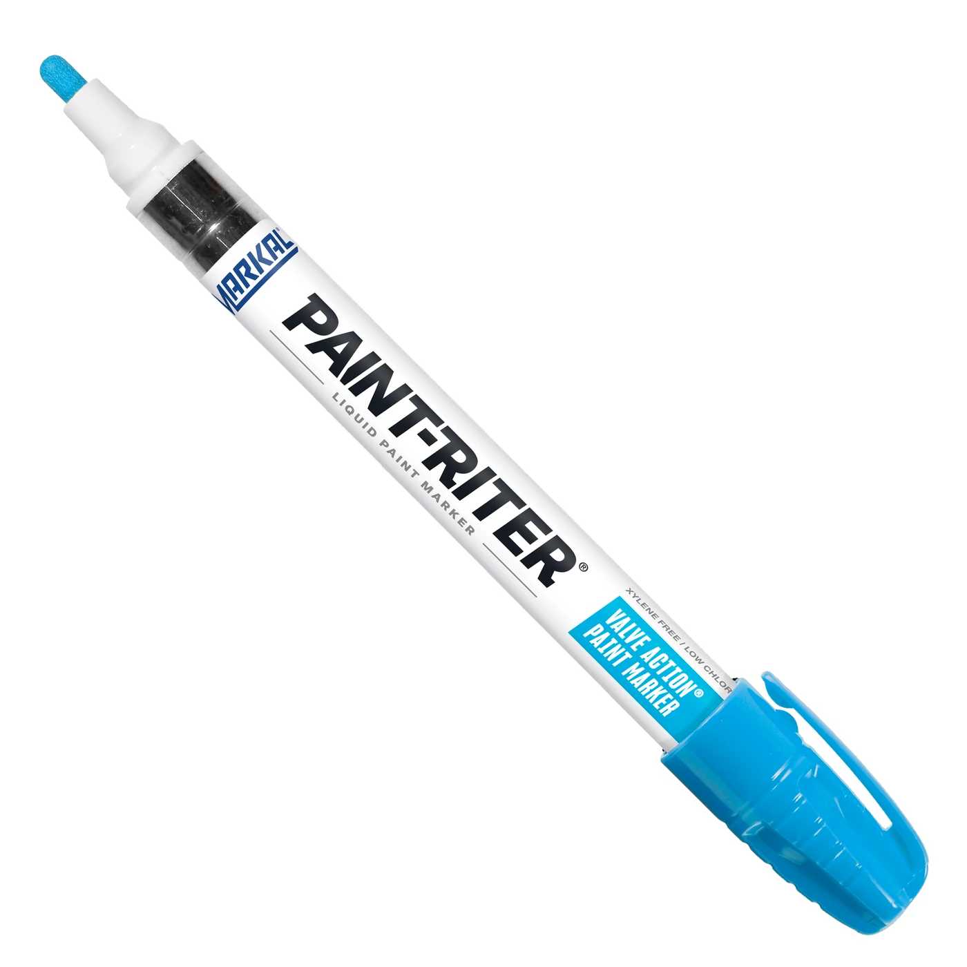 Marcatore a vernice PAINT-RITER: colore azzurro, indelebile, punta in feltro 3 mm