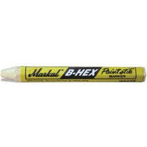 Marcatore a vernice Mod. B-HEX: colore bianco, a bastoncino, D. 12,7 mm, lunghezza 115 mm, resistent