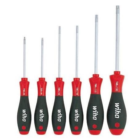 Set cacciaviti Mod. SoftFinish/362R K6 SO MagicSpring completo di: nr. 6 pz TORX (lama T10x80 mm, T1