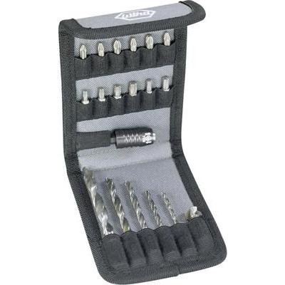 Set punte Mod. CentroFix/79184 T19: nr.1 supporto, nr.5 TWIST DRILL (1x3, 1x4, 1x5, 1x6, 1x8 mm), nr