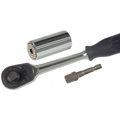 Set inserti Mod. Power Nut Driver Industrial Line/SB 246 02: nr.1 cricchetto (3/8"), nr.1 pinza port