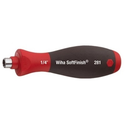 Impugnatura Mod. SoftFinish/281-02: supporto bit in acciaio inossidabile, lunghezza tot. 125 mm, att