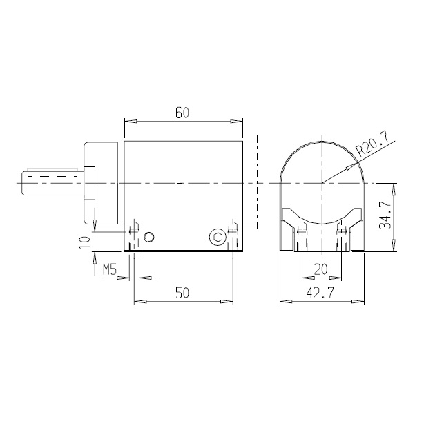 Piede per motore pneumatico linea LZB33-L, linea LZB33-LR, linea LZB33-LB