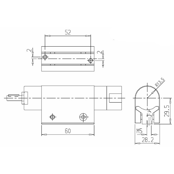 Piede per motore pneumatico linea LZB14-L