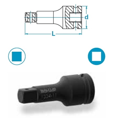 Prolunga per bussola: attacco quadro 3/4¿, attacco quadro 3/4¿, lunghezza 175 mm