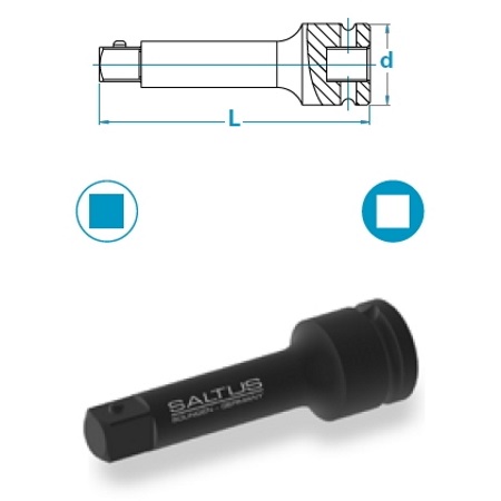 Prolunga per bussola: attacco quadro 3/8¿, attacco quadro 3/8¿, lunghezza 75 mm