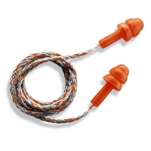 Inserto auricolare Mod. WHISPER 2111-201: colore arancio, con cordino, SNR23 (conf. 50 paia)