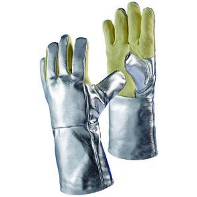 Guanto WELD HEAT: in fibra aramidica KEVLAR, dorso alluminizzato, fodera PREOX PILE, lunghezza 38 cm