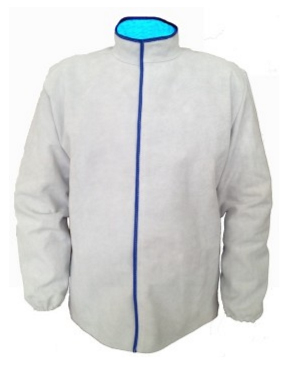 Giacca Mod. 402: in pelle scamosciata, chiusura in velcro, tg. XXXL/58 (UNI EN ISO 11611:2008, class