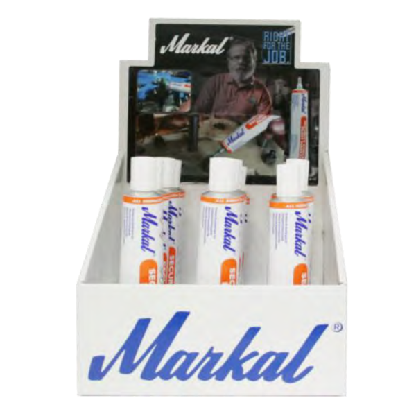 Kit espositore per marcatori SECURITY CHECK PAINT MARKER completo di: espositore, nr.12 marcatori (n